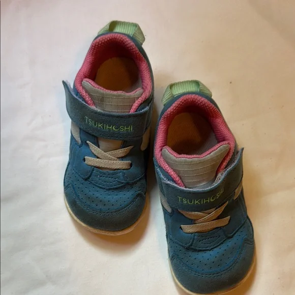 Tsukihoshi Blue and Pink Sneakers for Active Kids. Size 6.5 - Picture 1 of 6
